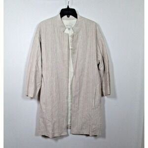 See‎ U Soon Blazer Jacket Long Size M/L Beige Ivory Textured Lagenlook